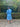 1970s Louis Feraud Sky Blue Silk Shirtwaister Dress