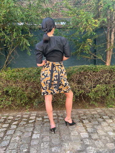 1980s Guy Laroche Novelty Horse Print Cotton Dress