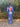 1980s Casadei Blue Sequined Maxi Dress