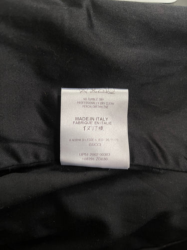 ARCHIVE - 2002 Gucci by Tom Ford Black Satin High Collar Jacket