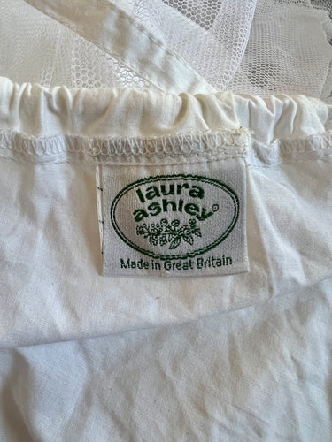 ARCHIVE - 1988 Documented Laura Ashley White Embossed Print Wedding Dress