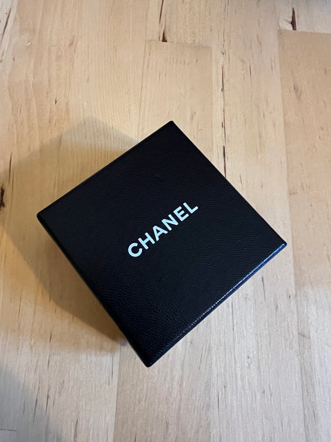 2008 Chanel CC Monochrome Resin Logo Ring