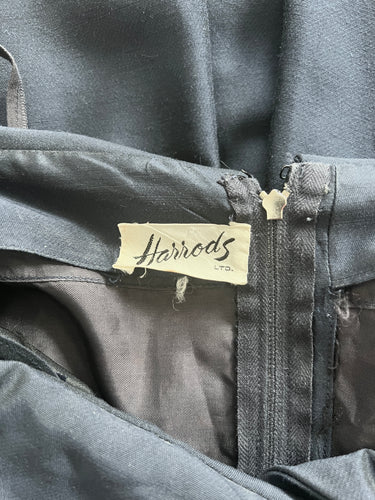 ARCHIVE - 1950s Harrods Navy Double Breasted Dress