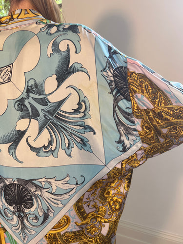 1992 Gianni Versace Runway Documented Baroque Print Silk Shirt