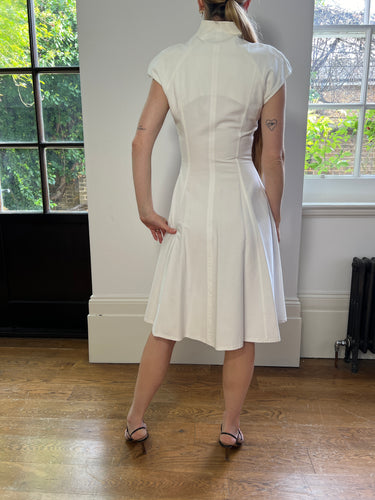 ARCHIVE - 1990s Catherine Walker Chelsea Design Co White Cotton Dress