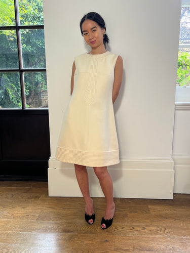 ARCHIVE - 1960s Alice Boiget Cream Wool Mod Dress