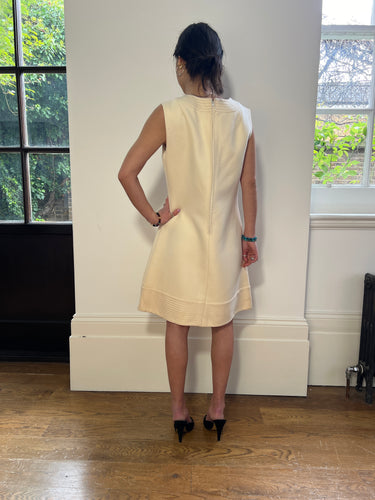 ARCHIVE - 1960s Alice Boiget Cream Wool Mod Dress