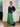1977 Givenchy Runway Green Linen and Navy Silk Ensemble