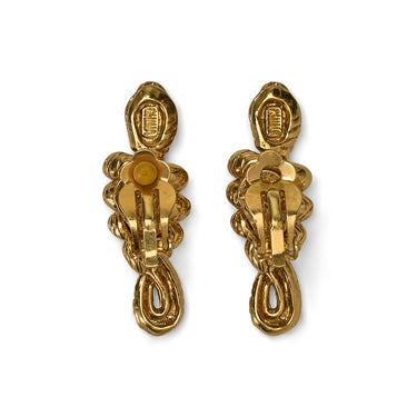 2000s Gold Snake Clip On Earrings