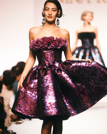 ARCHIVE - 1989 Runway Haute Couture Nina Ricci Brocade Dress