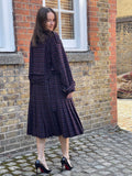 Runway Metiers d’Arts Chanel Purple Tweed Tartan Coat