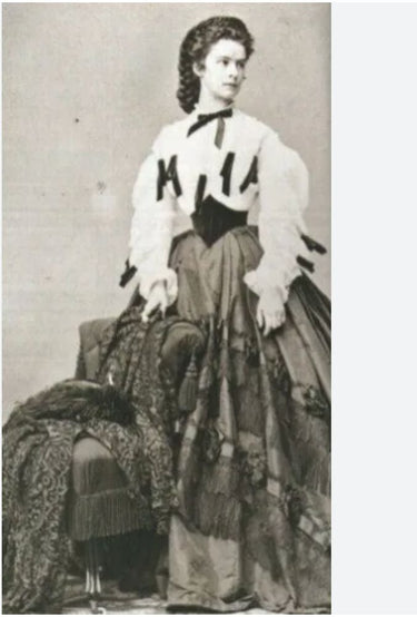 1860s Maroon Silk Swiss Waist Corset