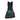 1980s Torrente Black Ribbed Cotton Vest Dress with Ra Ra Skirt