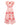 ARCHIVE - 2020 Rodarte Pink Red Heart Print Silk Dress with Ruffle Collar