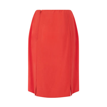 2000 Runway Valentino Haute Couture Vermillion Red Skirt Suit