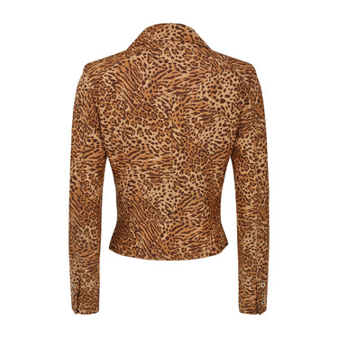 1990s Versace Leopard Print Silk Jacket