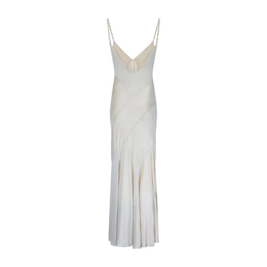 ARCHIVE - Y2K Blumarine Bias Cut Jersey Cream Slip Dress