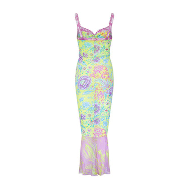 ARCHIVE - Y2K Emanuel Ungaro Yellow Floral Print Slip Dress