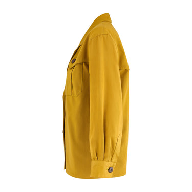 1990s Yves Saint Laurent Mustard Cotton Safari-Style Jacket