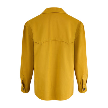 1990s Yves Saint Laurent Mustard Cotton Safari-Style Jacket