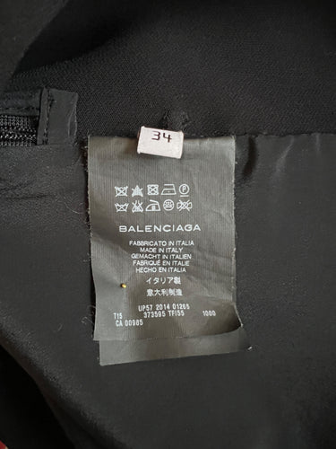 2014 Balenciaga Black Wool Tuxedo Waistcoat Jacket
