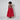 1990s Escada Couture Red Silk Taffeta and Metallic Lace Gown