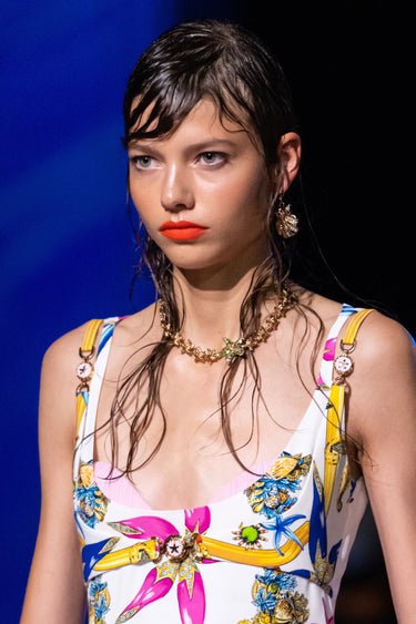 ARCHIVE - 2021 Versace White Shell Print Silk Shirt-Dress