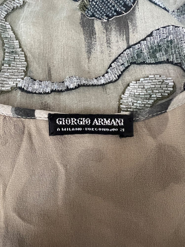ARCHIVE - S/S 1998 Runway Giorgio Armani Beaded Chinoiserie Slip Dress