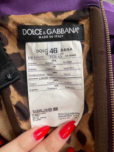 ARCHIVE - 2006 Dolce and Gabbana Purple Satin Corset Dress