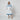 ARCHIVE - 1970s Per Spook for Louis Feraud White and Blue Cotton Dress with Belt