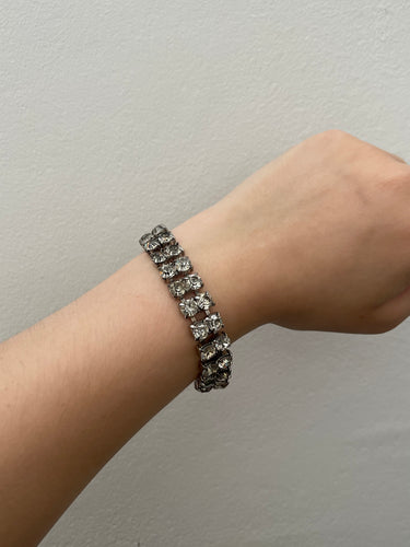 1950s Weiss Silver Crystal Tennis Bracelet