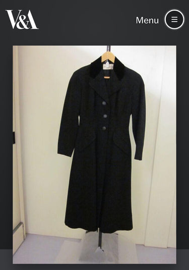 ARCHIVE - 1950s Leslie Raymond for Cresta Wool and Velvet Riding Style Coat