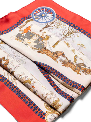 1975 Hermès “The Bull & Mouth” Philippe Ledoux 90cm Silk Twill Scarf