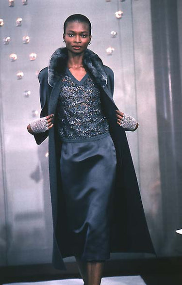 1998 Valentino Haute Couture Cashmere and Leather Embellished Jumper