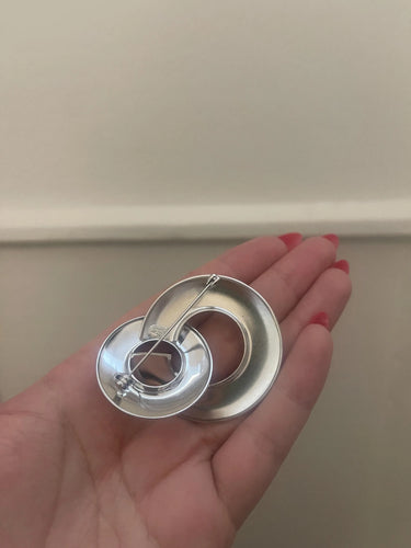 ARCHIVE - 1970s Christian Dior Silver Intertwined Circles Brooch