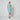 1960s Cresta Couture Turquoise Embellished Wiggle Dress