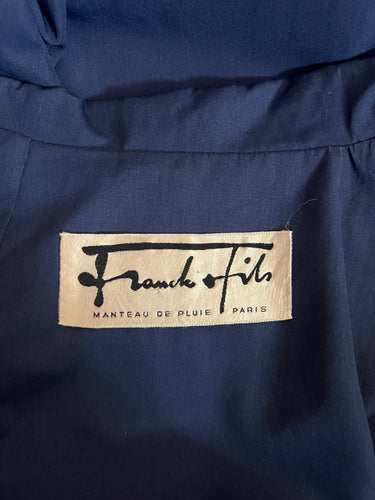 1960s Franck and Fils French Blue Swing Coat