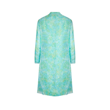 ARCHIVE - 1960s Mottled Green and Turquoise Mod Dress with Coat