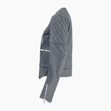 Veste de motard en cuir gris Balenciaga par Nicolas Ghesquière, 2012