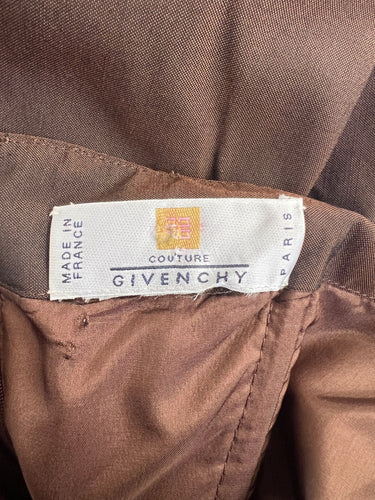 ARCHIVE - 1998 Alexander McQueen for Givenchy Runway Brown Embroidered Dress