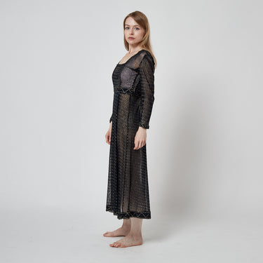 Pre 1920s Egyptian Black Hammered Metal Assiut Dress