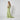 ARCHIVE - 1930s Chartreuse Green Floral Silk Jacquard Evening Gown with Train