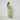 ARCHIVE - 1930s Chartreuse Green Floral Silk Jacquard Evening Gown with Train