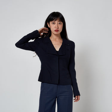 2008 Alexander McQueen Navy Single Breasted Jacket