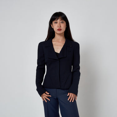2008 Alexander McQueen Navy Single Breasted Jacket