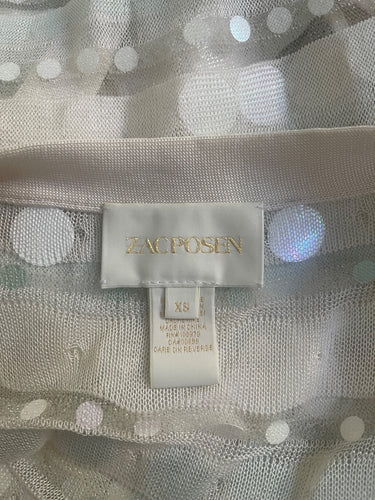 2009 Zac Posen Runway Cream Silk Knit Dress and Cardigan Ensemble