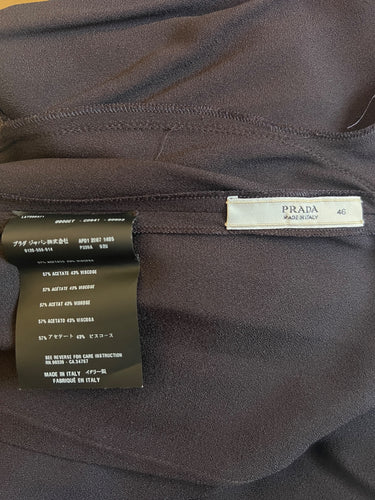 2007 Prada 1940s-style Plum Crepe Dress