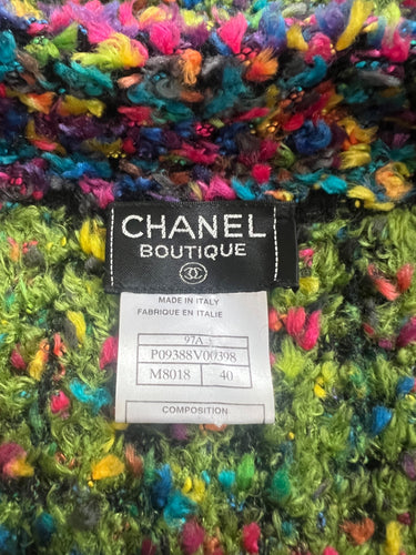 ARCHIVE - 1997 Chanel Runway Documented Fantasy Rainbow Wool Jacket