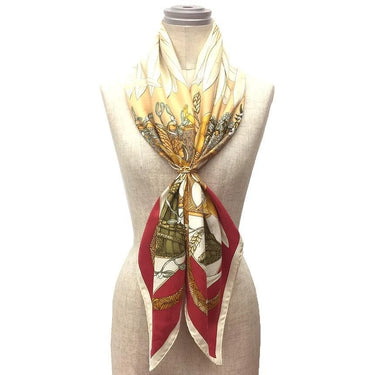 ARCHIVE - 1999 Hermès Red “Amours” by Annie Faivre 90cm Silk Twill Scarf