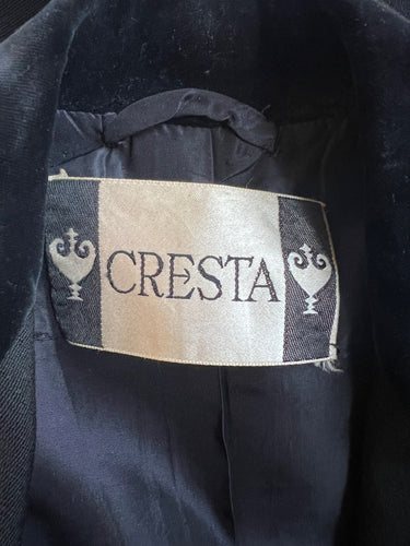 ARCHIVE - 1950s Leslie Raymond for Cresta Wool and Velvet Riding Style Coat